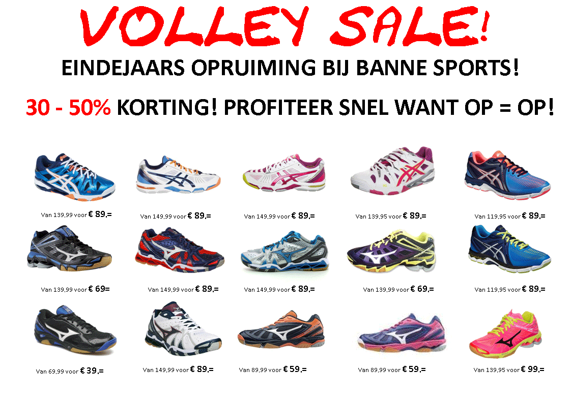 Volley Sale bij Banne Sports!
