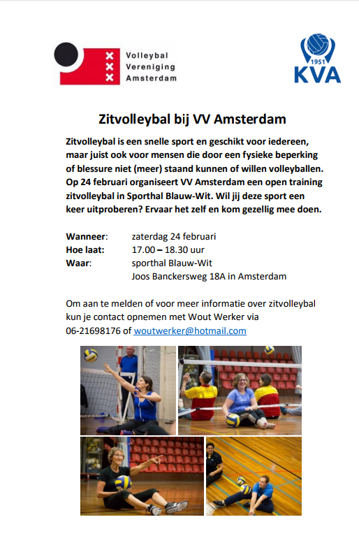Zitvolleybal bij VV Amsterdam